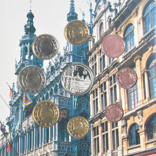 Belgia, 
  
  1 cent za 2 euro, 
  
  Zestaw Euro - Grand'Place de Bruxelles