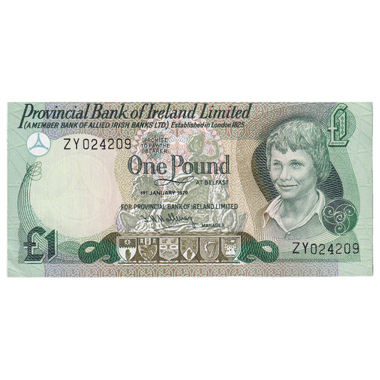 Banknot, 
  
  Irlandia Północna, 
  
  1 funt
