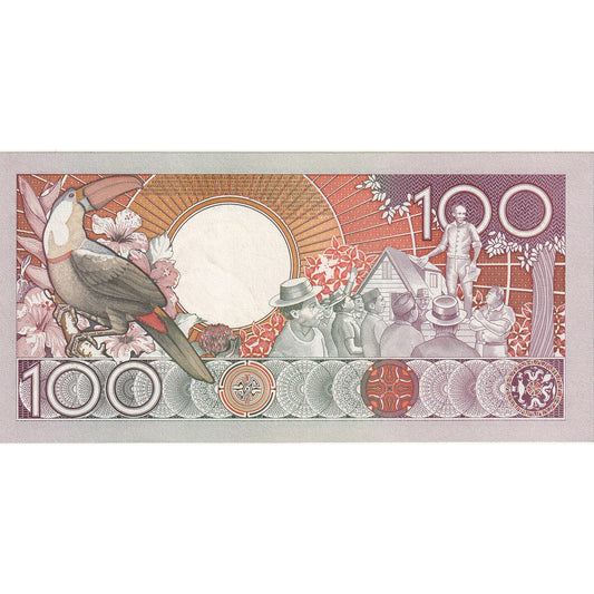 Surinam, 
  
  100 Guldenów, 
  
  1986