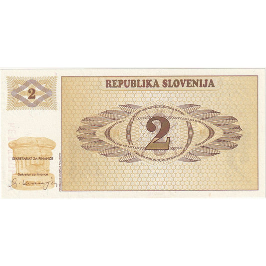 Banknot, 
  
  Słowenia, 
  
  2 (Tolarjew)