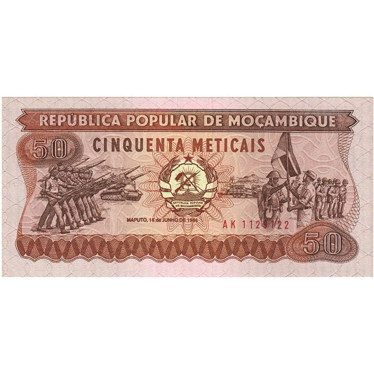 Banknot, 
  
  Mozambik, 
  
  50 Metyjczyków