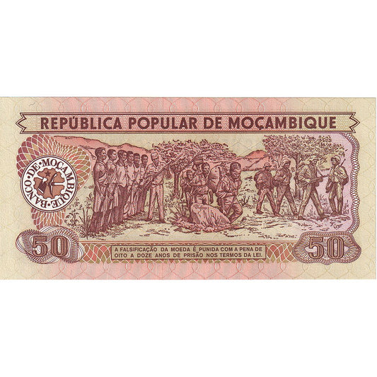 Banknot, 
  
  Mozambik, 
  
  50 Metyjczyków