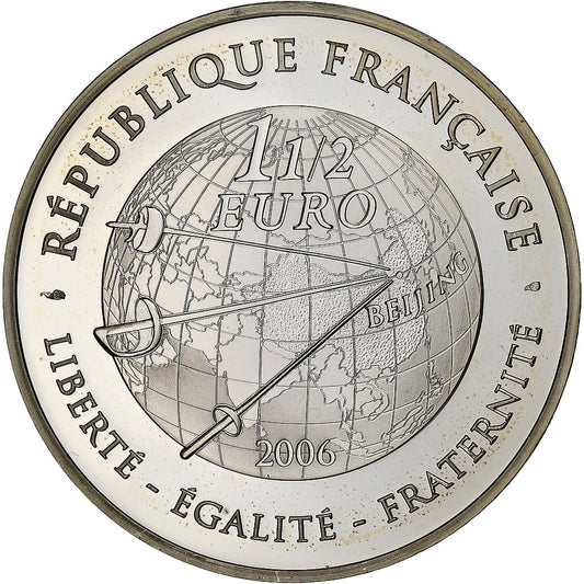 Francja, 
  
  1-1/2 Euro, 
  
  Escrime - Jeux d'été