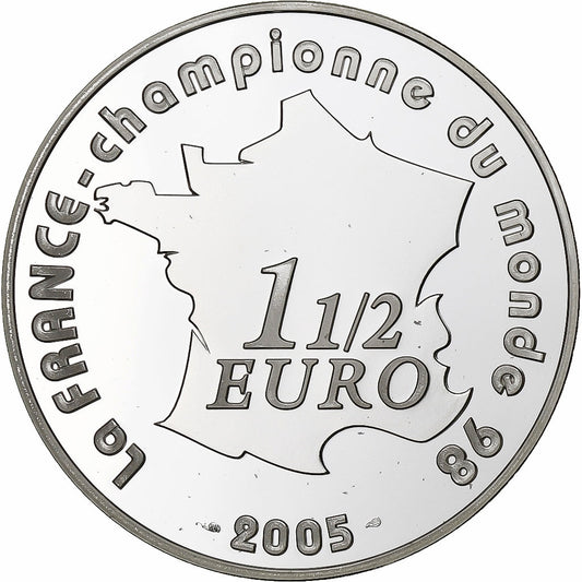 Francja, 
  
  1 1/2 Euro, 
  
  La France – Championne du monde 98