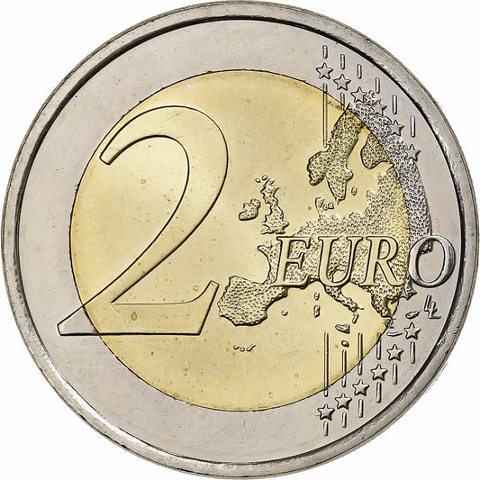 Finlandia, 
  
  2 euro, 
  
  Flagge der Europeischen Union