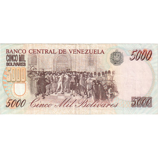 Wenezuela, 
  
  5000 boliwarów, 
  
  1997