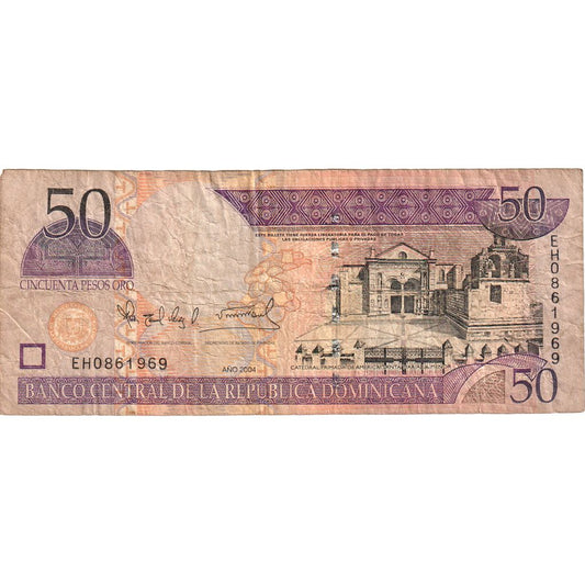 Dominikana, 
  
  50 peso Oro, 
  
  2004