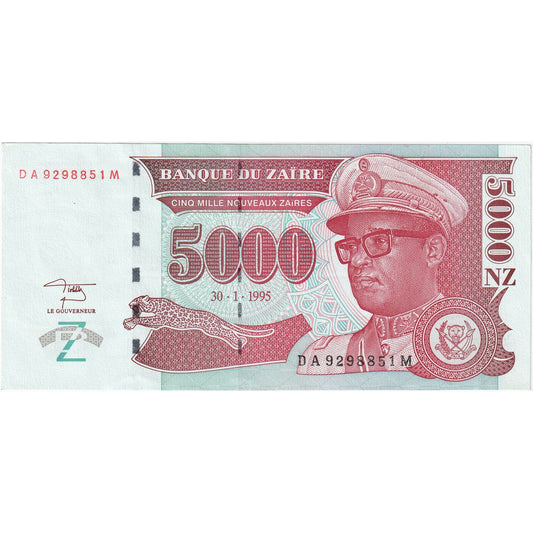 Zair, 
  
  5000 Nouveaux Zaïres, 
  
  1995