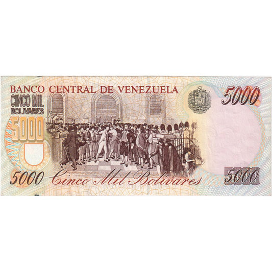 Wenezuela, 
  
  5000 boliwarów, 
  
  1998