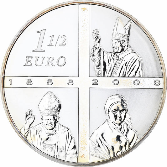 Francja, 
  
  1-1/2 Euro, 
  
  Lourdes