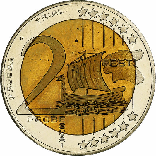 Estland, 
  
  2 euro, 
  
  Fantasie-Euro-Muster