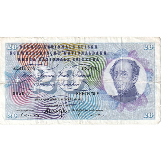 Szwajcaria, 
  
  20 Frankena, 
  
  10.02.1971