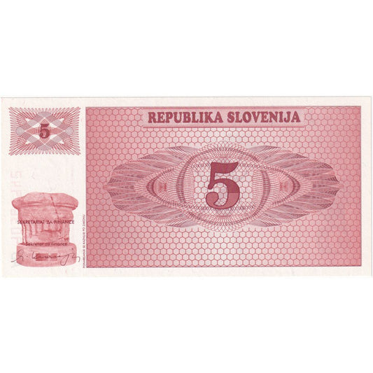 Słowenia, 
  
  5 (Tolarjew), 
  
  UNC(65-70)