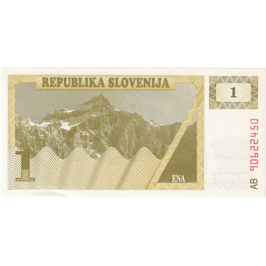 Słowenia, 
  
  1 tolar, 
  
  UNC(65-70)