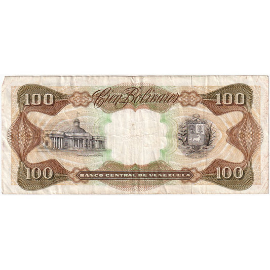 Wenezuela, 
  
  100 boliwarów, 
  
  1992-12-08