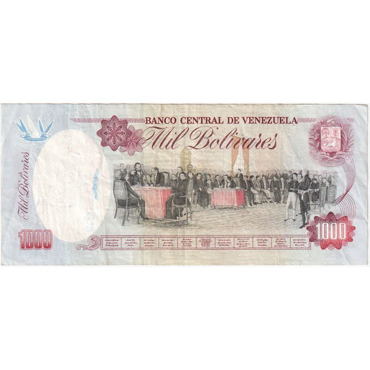 Wenezuela, 
  
  1000 boliwarów, 
  
  1991-08-08