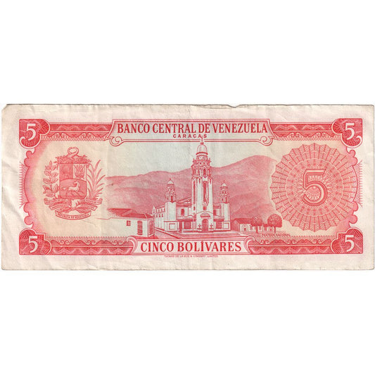 Wenezuela, 
  
  5 boliwarów, 
  
  29.01.1974