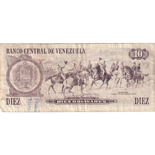 Wenezuela, 
  
  10 boliwarów, 
  
  1981-10-06