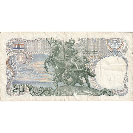 Tajlandia, 
  
  20 bahtów, 
  
  VF(30-35)