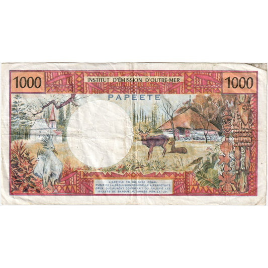 Tahiti, 
  
  1000 franków, 
  
  Papite