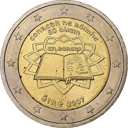 Irlandia - Republika, 
  
  2 euro, 
  
  Traité de Rome