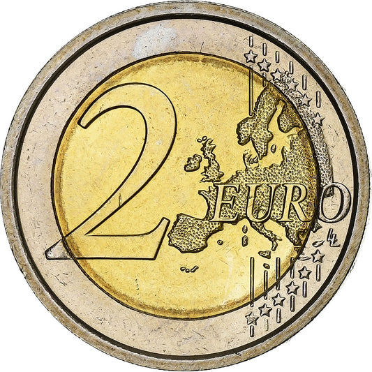 włoski, 
  
  2 euro, 
  
  10 Jahre Euro-Bargeld