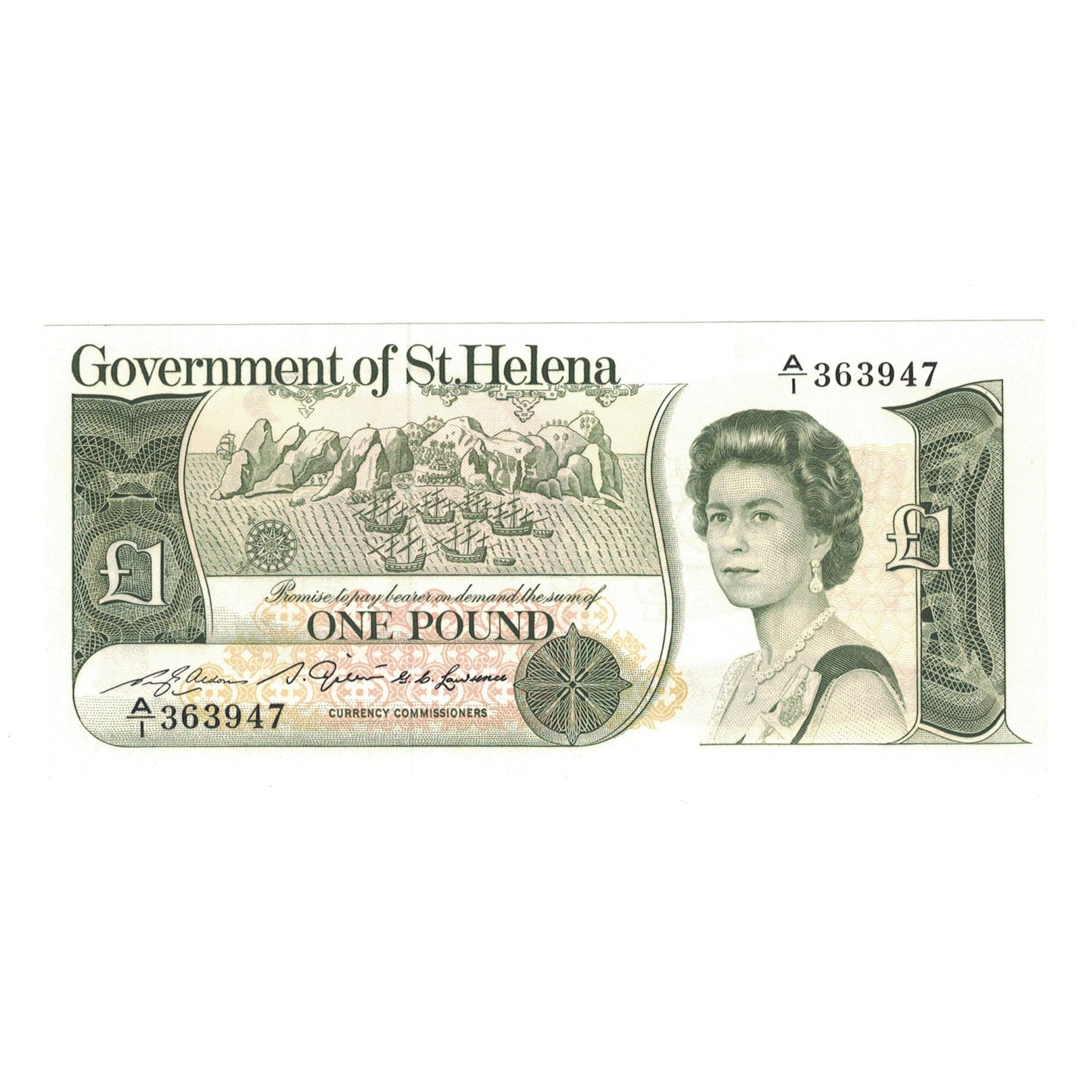 Banknot, 
  
  Święta Heleno, 
  
  1 funt