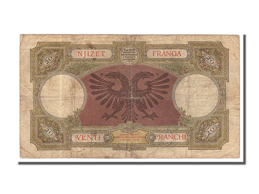 Banknot, 
  
  Albania, 
  
  20 Franga