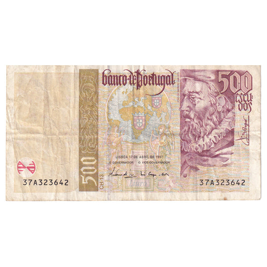 Banknot, 
  
  Portugalia, 
  
  500 escudo