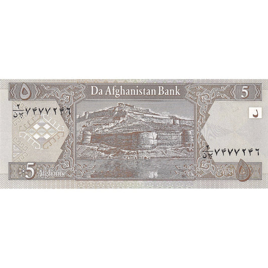 Banknot, 
  
  Afganistan, 
  
  5 Afgańczyków