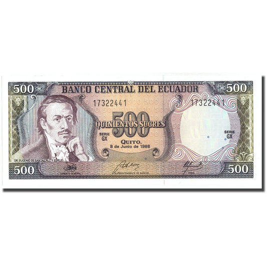 Banknot, 
  
  Ekwador, 
  
  500 sukrów