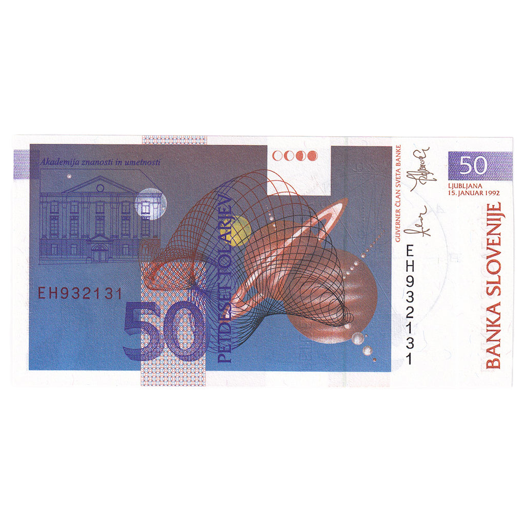 Banknot, 
  
  Słowenia, 
  
  50 Tolarjewa