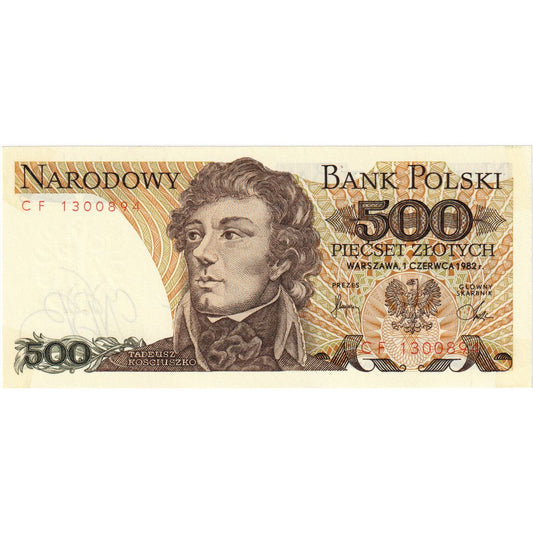 Polska, 
  
  500 złotych, 
  
  1982-06-01