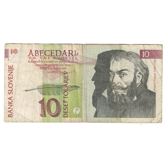Banknot, 
  
  Słowenia, 
  
  10 Tolarjew