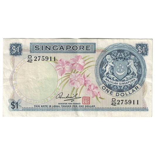 Banknot, 
  
  Singapur, 
  
  1 dolar