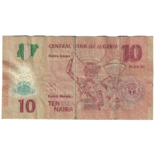 Banknot, 
  
  Nigeria, 
  
  10 Naira