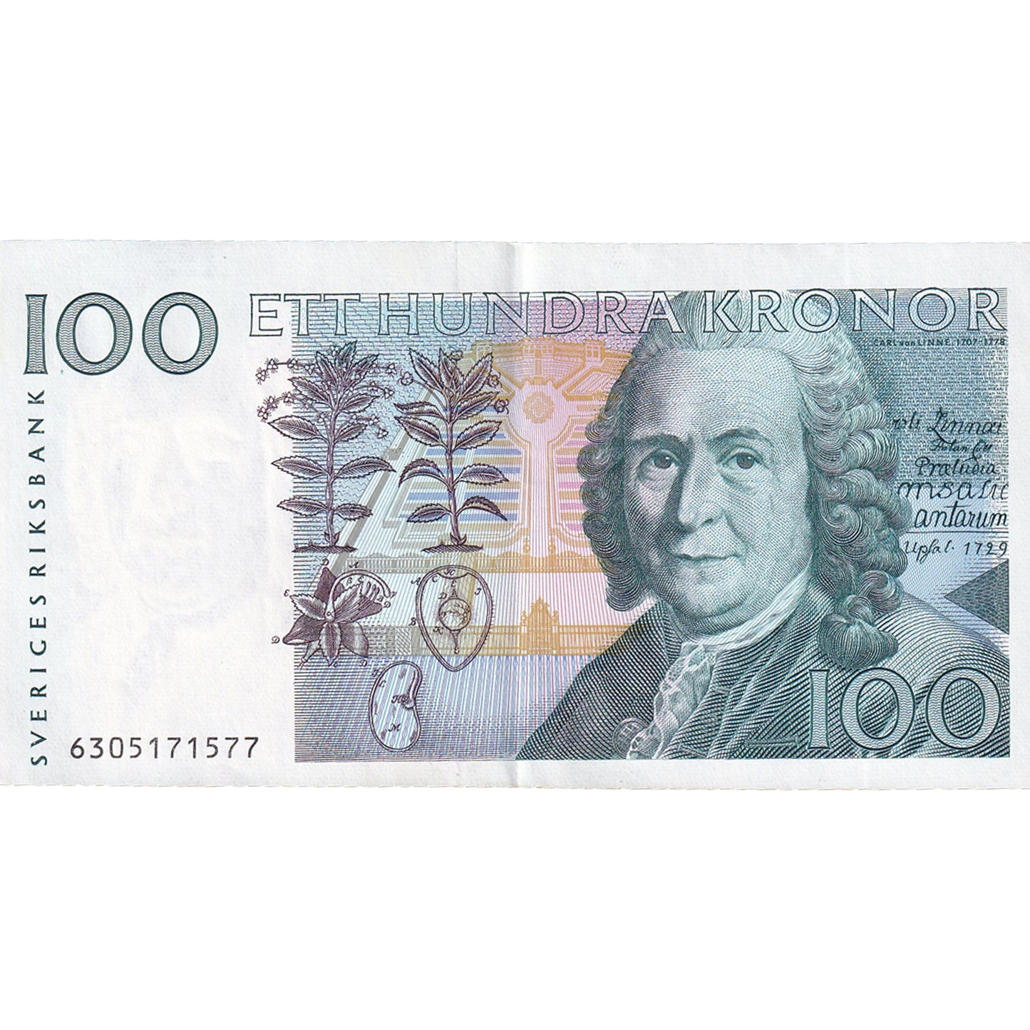 Banknot, 
  
  Szwecja, 
  
  100 koron