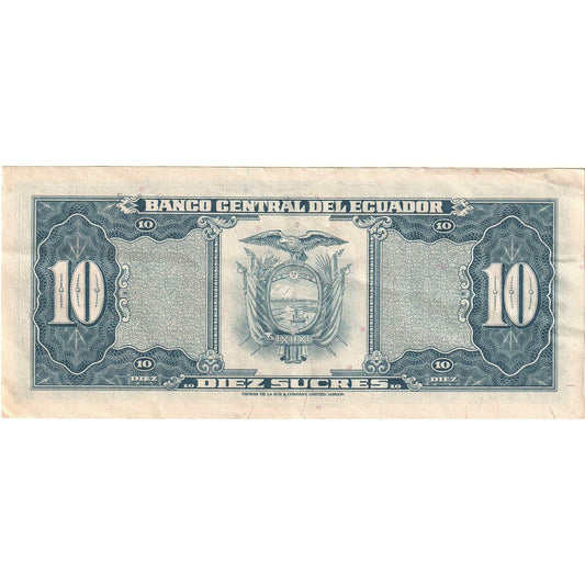 Ekwador, 
  
  10 Sucre, 
  
  1982