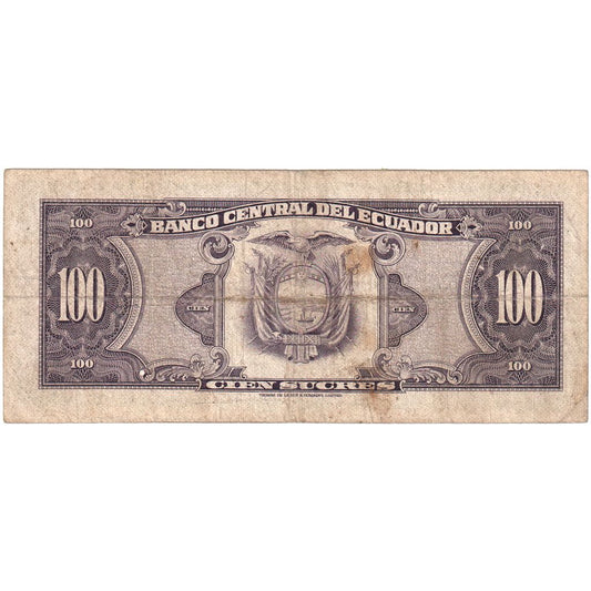Ekwador, 
  
  100 Sucre, 
  
  10.08.1977