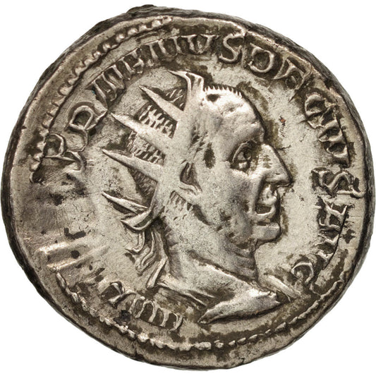 Moneta, 
  
  Trajan Decjusz, 
  
  Antoninian