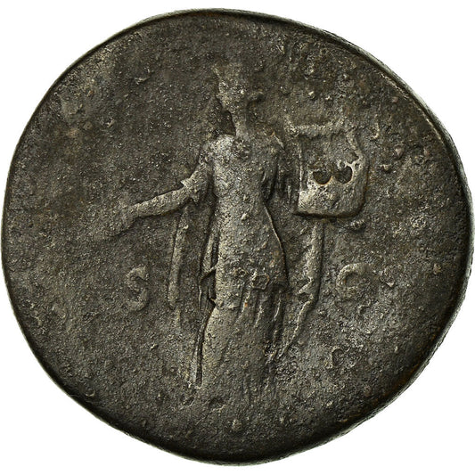 Moneta, 
  
  Antonin Pius, 
  
  Sestercjusz