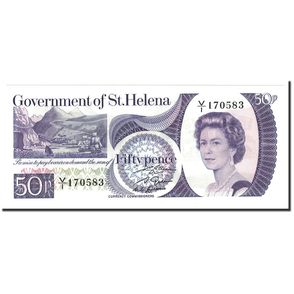 Banknot, 
  
  Święta Heleno, 
  
  50 pensów
