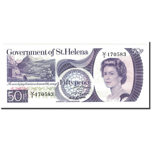 Banknot, 
  
  Święta Heleno, 
  
  50 pensów