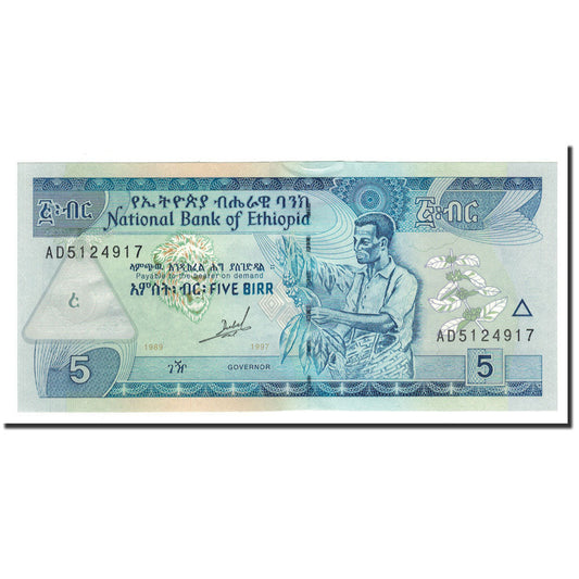 Banknot, 
  
  Etiopia, 
  
  5 Birr