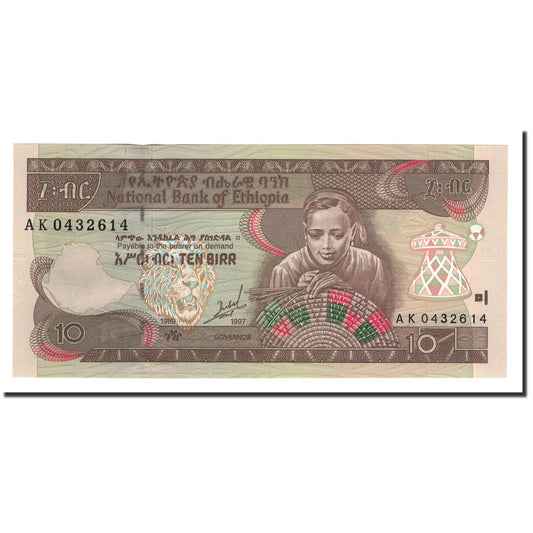 Banknot, 
  
  Etiopia, 
  
  10 Birr