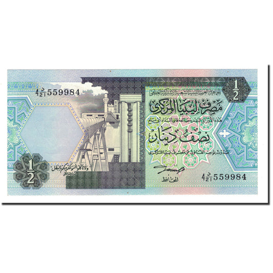 Banknot, 
  
  Libia, 
  
  1/2 dinara
