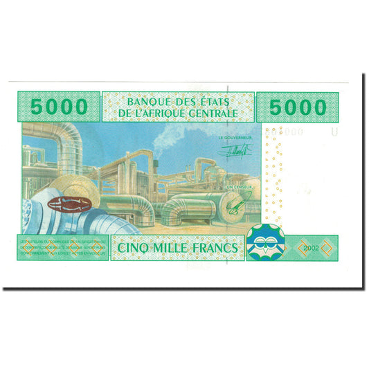 Banknot, 
  
  Państwa Afryki Środkowej, 
  
  5000 franków