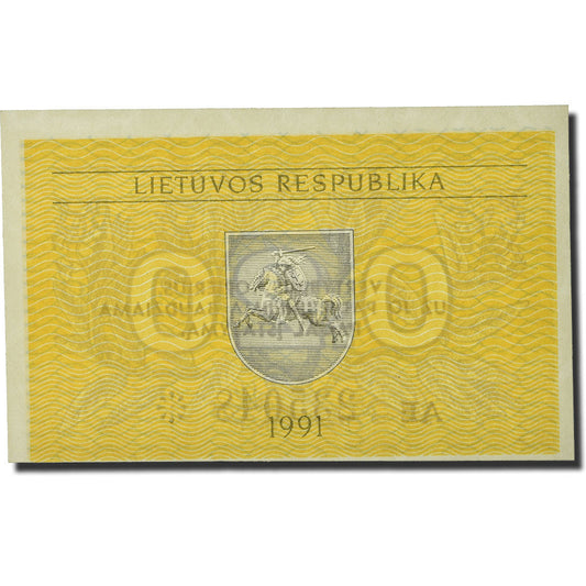 Banknot, 
  
  Litwa, 
  
  0,20 Talona