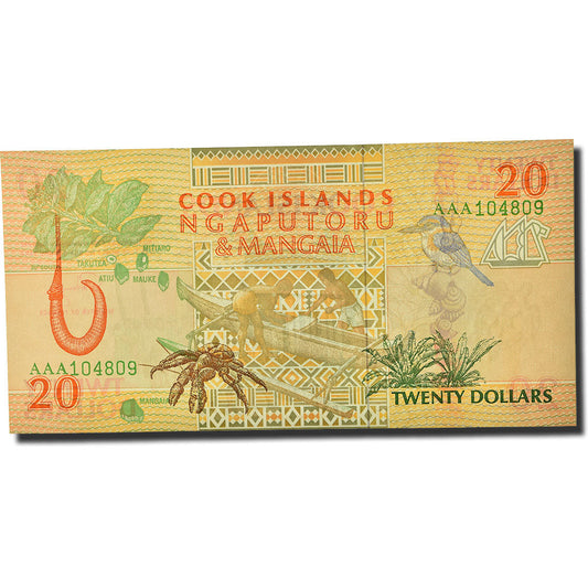 Banknot, 
  
  Wyspy Cooka, 
  
  20 dolarów