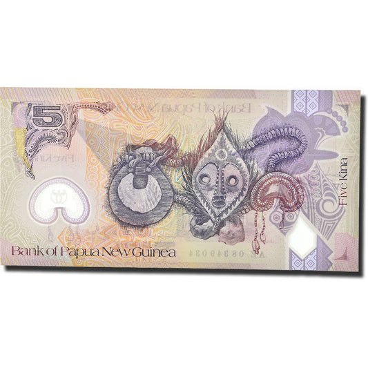 Banknot, 
  
  Papua Nowa Gwinea, 
  
  5 Kina